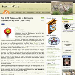 Pro-GMO Propaganda in California Dismantled by New Cost Study