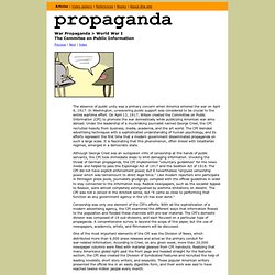 Propaganda Critic: World War One > Committee on Public Information