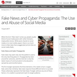 Fake News and Cyber Propaganda: The Use and Abuse of Social Media - Beveiliging Nieuws - Trend Micro NL