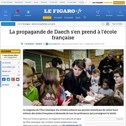 La propagande de Daech s'en prend à l'école française