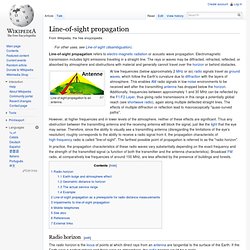 Line-of-sight propagation