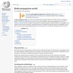 Radio propagation model