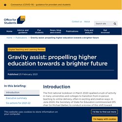 Gravity assist: propelling higher education towards a brighter future - Office for Students