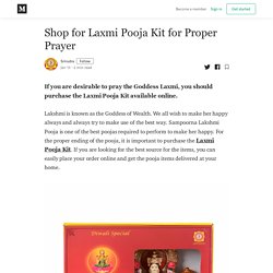 Shop for Laxmi Pooja Kit for Proper Prayer