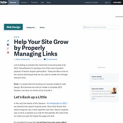 Help Your Site Grow by Properly Managing Links