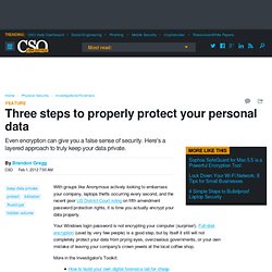 Three steps to properly protect your personal data