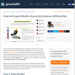 How to Properly Build a Successful Amazon Affiliate Site