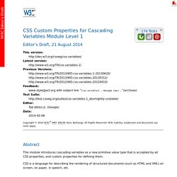 CSS Custom Properties for Cascading Variables Module Level 1