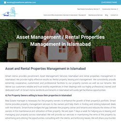Asset and Rental Properties Management in Islamabad