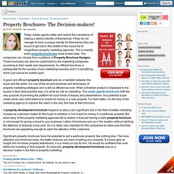 Property Brochures- The Decision-makers! by Eliza Anderson
