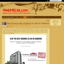 Best Places to Buy Property for Sale in Canberra - WebHitList.com