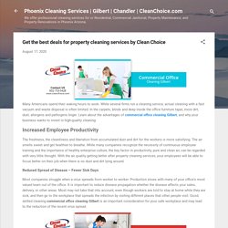 Get the best deals for property cleaning services by Clean Choice