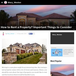 How to Rent a Property? Important Things to Consider