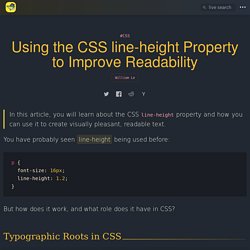 Using the CSS line-height Property to Improve Readability