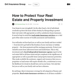 How to Protect Your Real Estate and Property Investment
