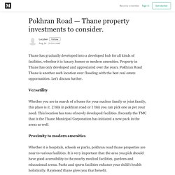 Pokhran Road — Thane property investments to consider.