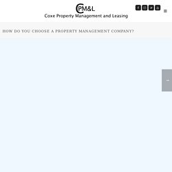 How do you choose a Property Management company