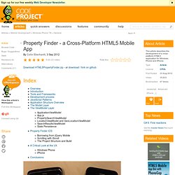 Property Finder - a cross-platform HTML5 mobile app