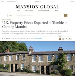 U.K. Property Prices Expected to Tumble in Coming Months