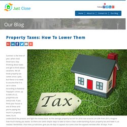 How To Lower Your Property Taxes