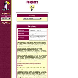 Prophecy - Gift of the Holy Spirit