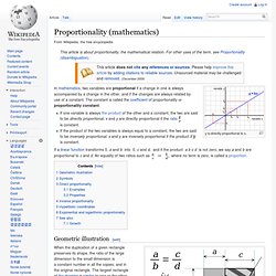 Proportionality (mathematics)