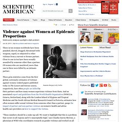 Violence against Women at Epidemic Proportions