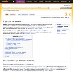 À propos de Moodle