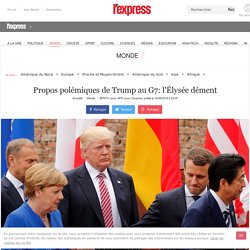 Propos polémiques de Trump au G7: l'Élysée dément