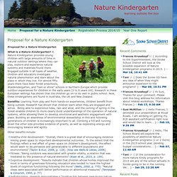Proposal for a Nature Kindergarten