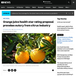 Orange juice health star rating proposal provokes outcry from citrus industry - ABC News