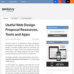 Useful Web Design Proposal Resources, Tools and Apps