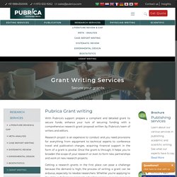 Grant Proposal Writing Services By Pubrica