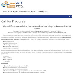 Call for Proposals - Online Teaching Conference