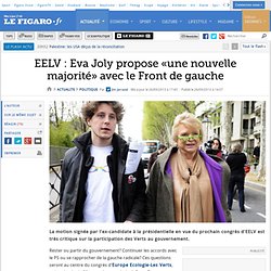 EELV : Eva Joly propose «une nouvelle majorité» avec le Front de gauche