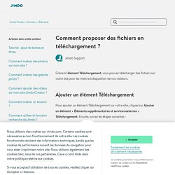 Comment proposer des fichiers en téléchargement ? – Jimdo Creator