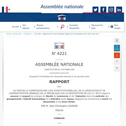 4221 - Rapport de M. Jean-Christophe Lagarde sur la ...