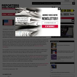 Reporters Sans Frontières - La proposition de loi COICA, liberticide et dangereuse pour les internautes du monde entier, doit être enterrée