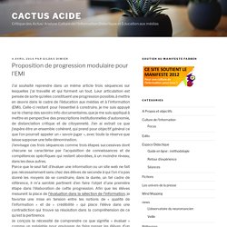 Proposition de progression modulaire pour l’EMI – Cactus Acide