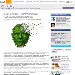 France Alzheimer : 15 propositions pour l’amélioration du parcours de soin