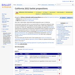 California 2012 ballot propositions