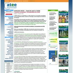 Transition énergétique : 18 propositions de l'ATEE - Association Technique Energie Environnement