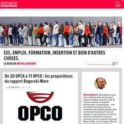 De 20 OPCA à 11 OPCO : les propositions du rapport Bagorski-Marx