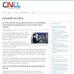 Le CNLL publie ses propositions pour une politique industrielle du logiciel libre, et une charte "libre emploi"