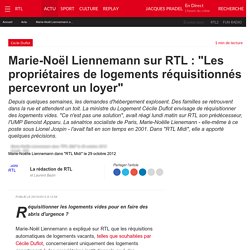 Marie-Noël Liennemann sur RTL : "Les propriétaires de logements réquisitionnés percevront un loyer"