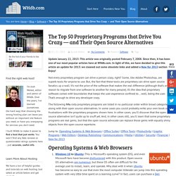 The Top 50 Proprietary Programs that Drive You Crazy — and Their Open Source Alternatives