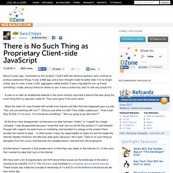 There is No Such Thing as Proprietary Client-side JavaScript