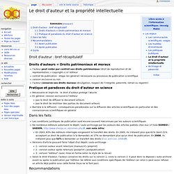 Le droit d'auteur et la propriété intellectuelle - Wiki_AO