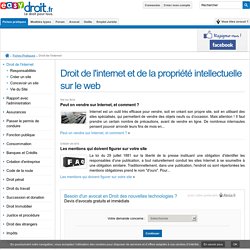 WEB droit & propriété intellectuelle