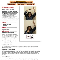 Proprioception: Perception & Life Science Activity